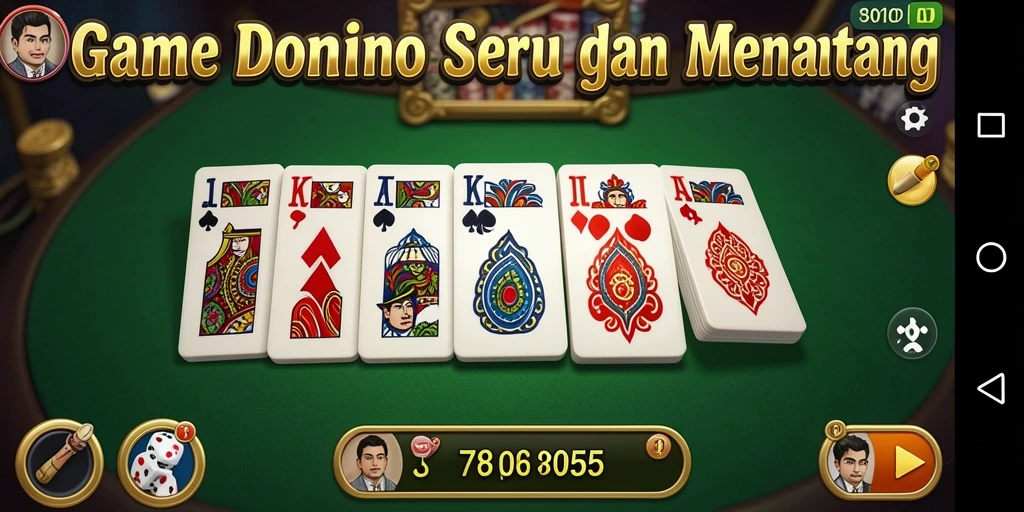 Tampilan gameplay seru di game Domino 8055.
