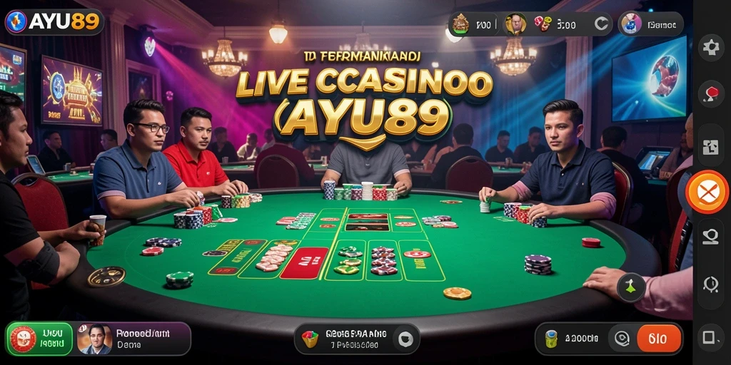 Tampilan menarik dari gameplay AYU89 dalam Live Casino.