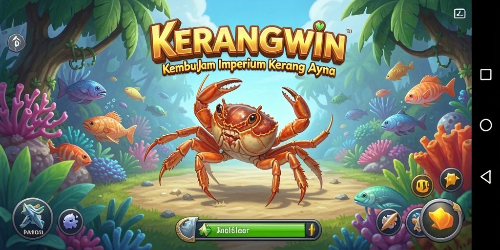 Tampilan gameplay KERANGWIN yang menampilkan budidaya kerang.