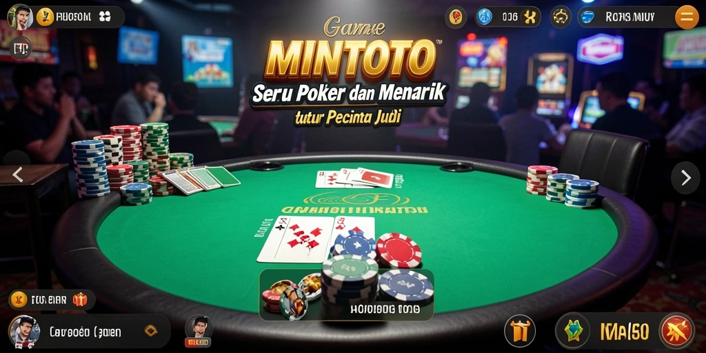 Tampilan gameplay Poker yang menarik dan penuh strategi.