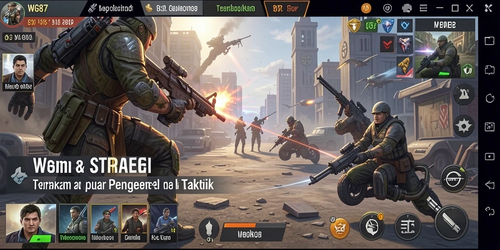 Tangkapan layar utama WG87 menampilkan aksi strategi yang mendebarkan.